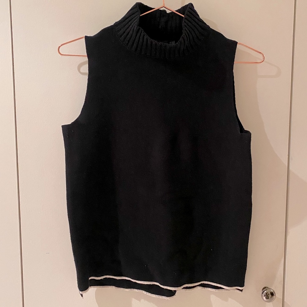 ZARA High Neck Knit Sleeveless Top